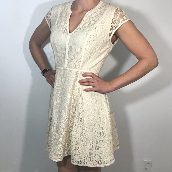 LC Lauren Conrad Dresses & Skirts - LC Lauren Conrad Cream Lace Dress